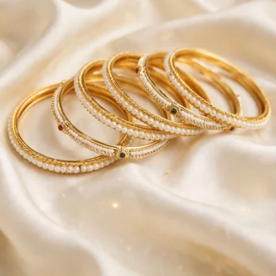 Premium White Pearl Ladi Kada