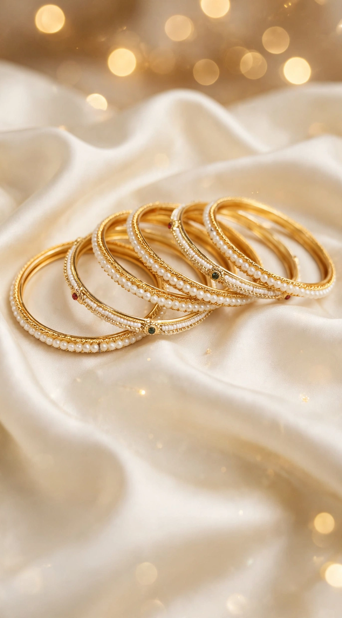 Premium White Pearl Ladi Kada